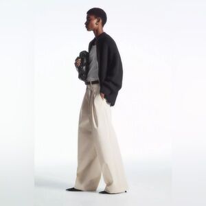 COS Cream Wide Leg Pants